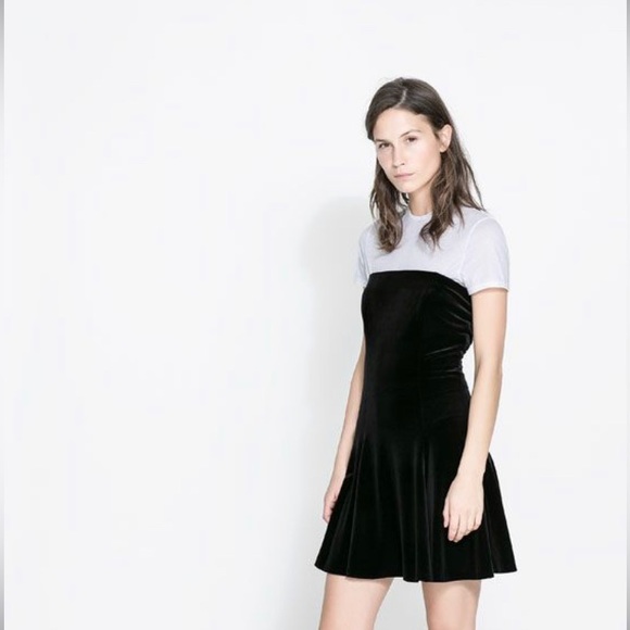💕ZARA VELVET LITTLE BLACK DRESS - Picture 2 of 4